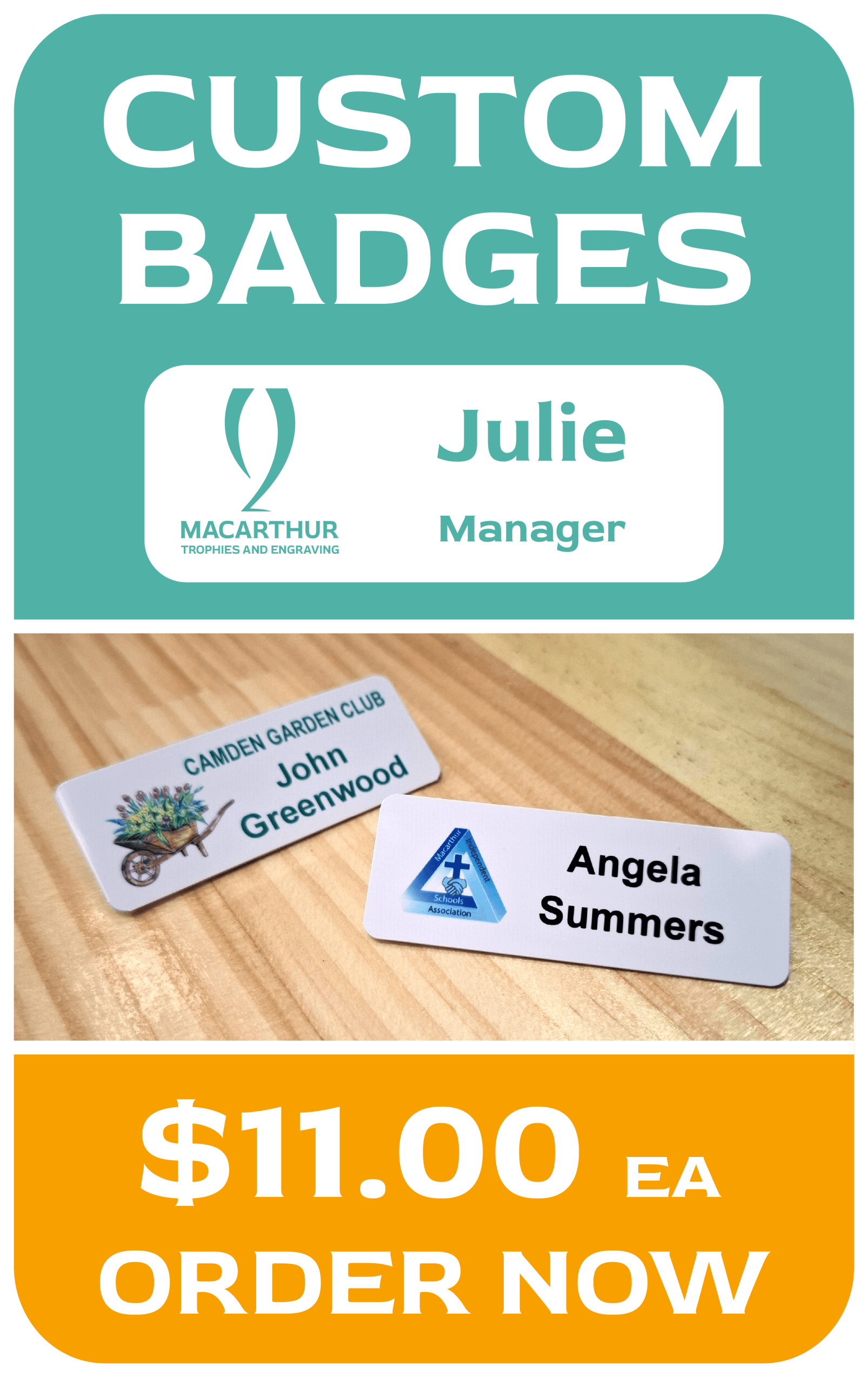 Custom Badges Order Now $11 Each