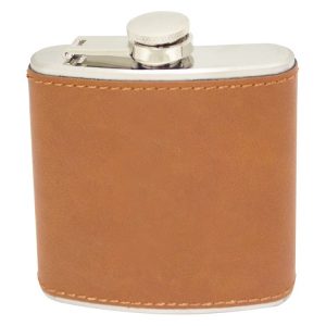 Flask with Rawhide Leatherette