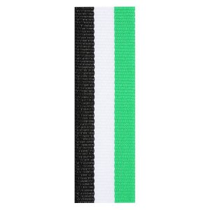 Green / White / Black Ribbon