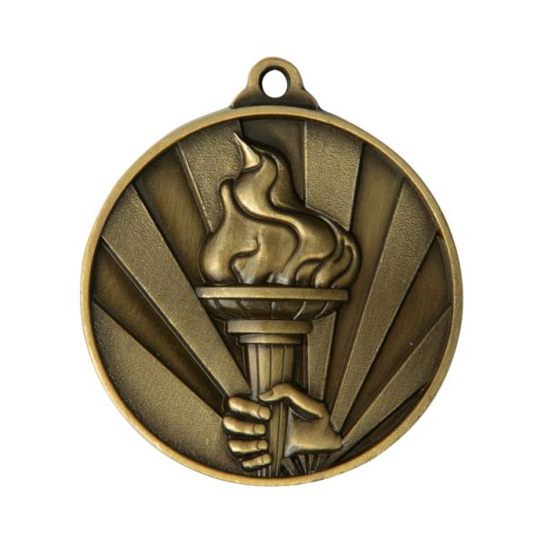 1076-35BR: Sunrise Medal-Victory Torch
