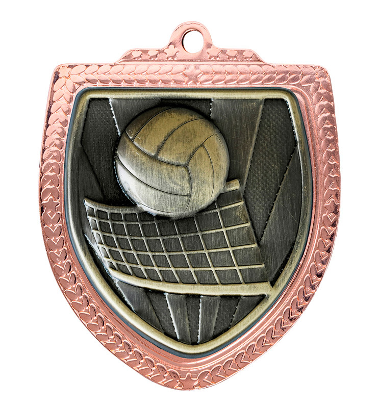 1067BVP-MS13B Shield Medal - Volleyball