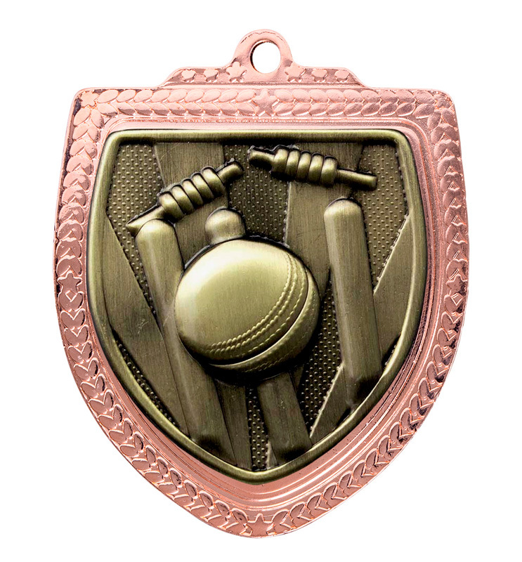1067BVP-MS1G Shield Medal - Cricket