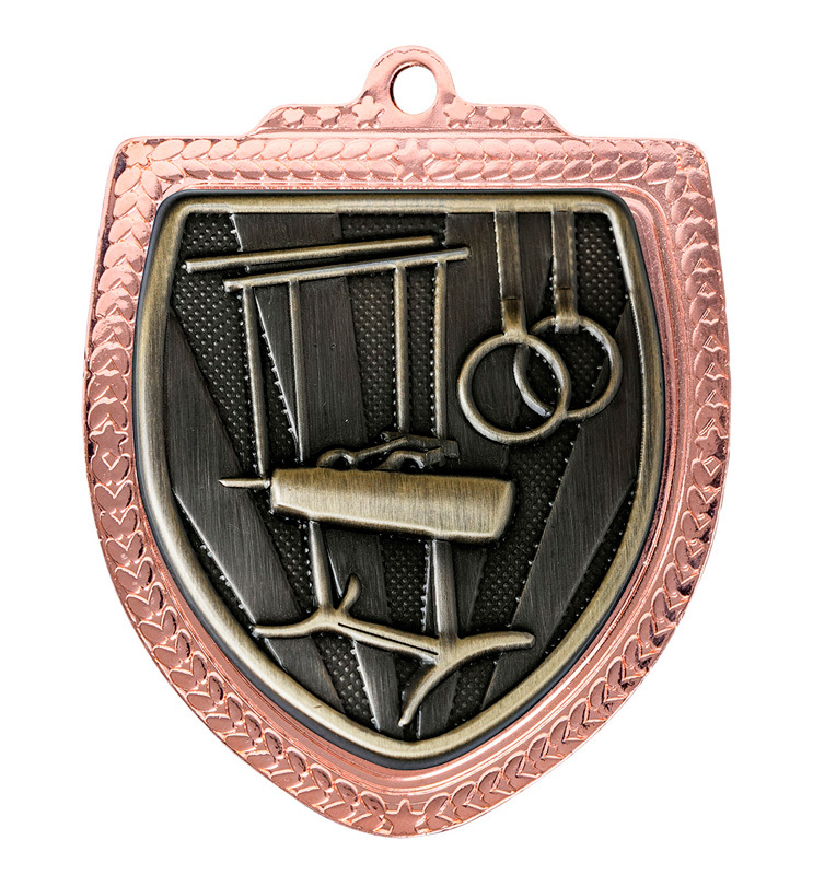 1067BVP-MS20G Shield Medal - Gymnastics
