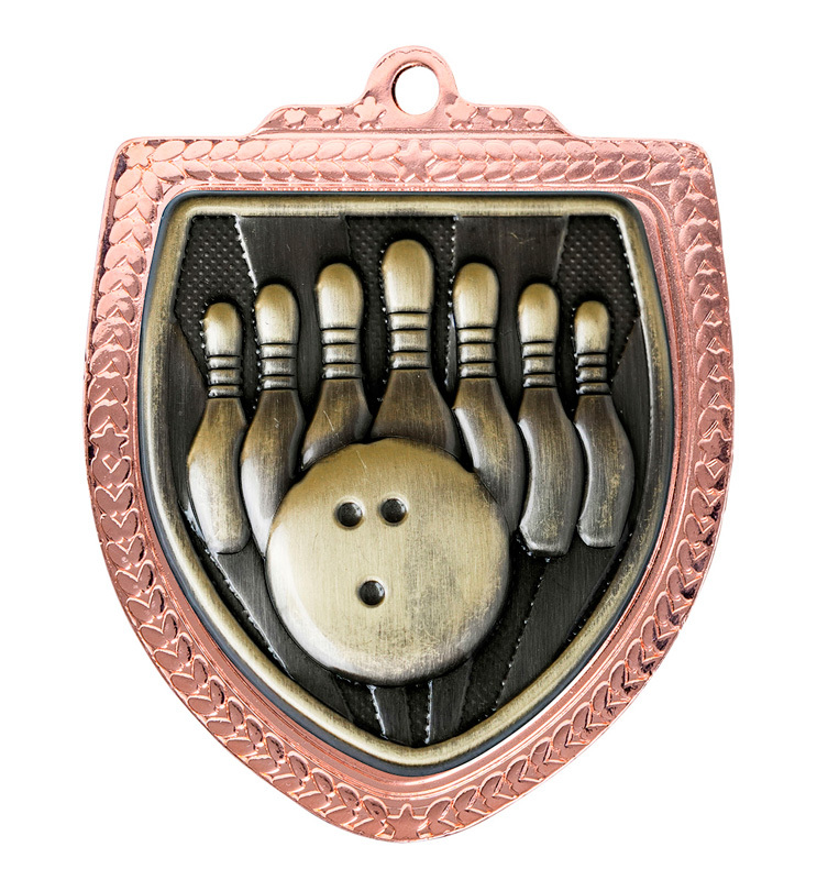 1067BVP-MS21G Shield Medal - Tenpin
