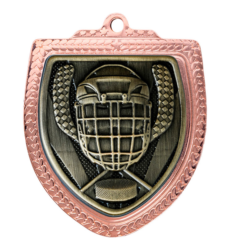 1067BVP-MS25G Shield Medal - Ice Hockey
