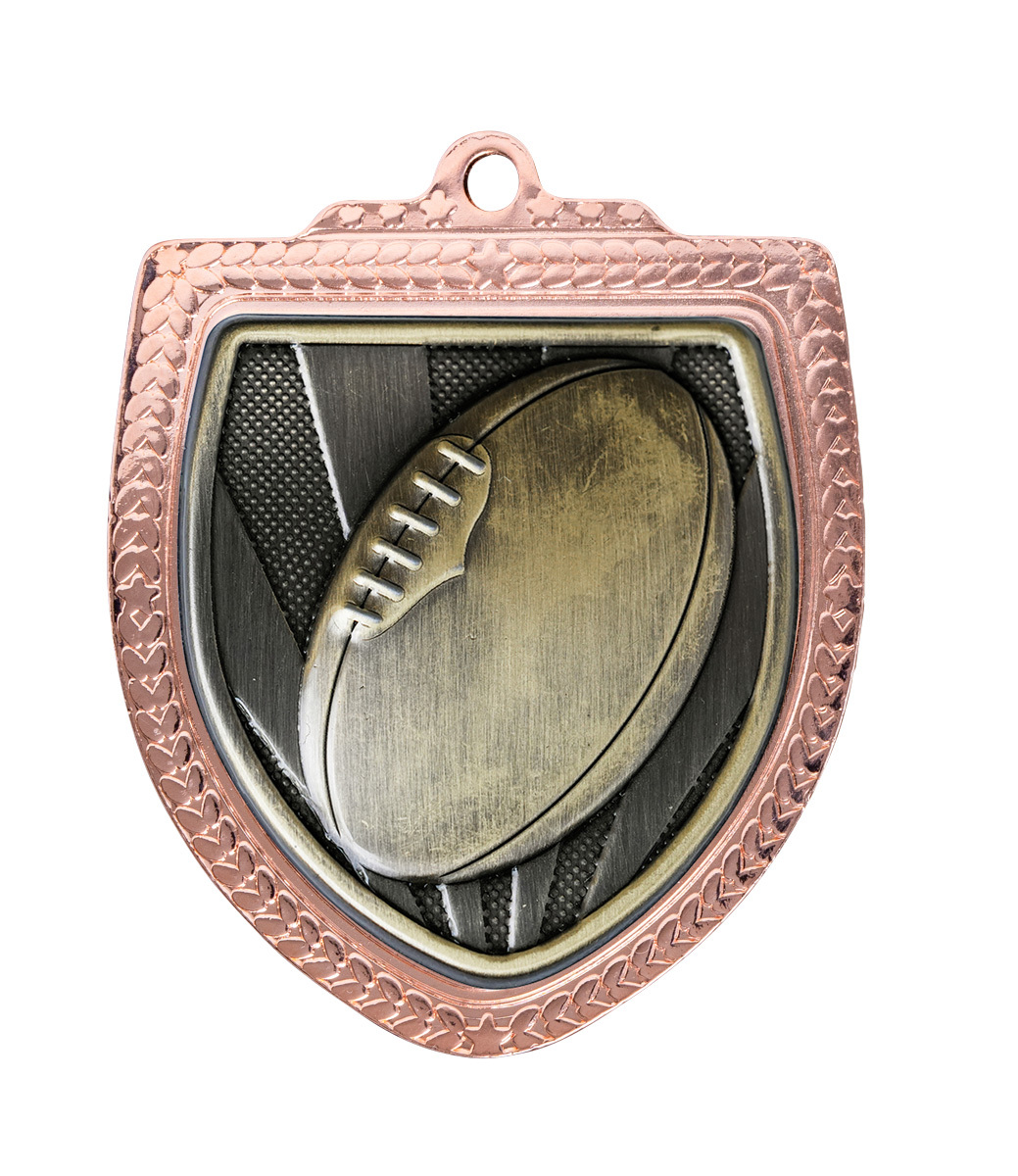 1067BVP-MS3B Shield Medal - Aussie Rules Ball