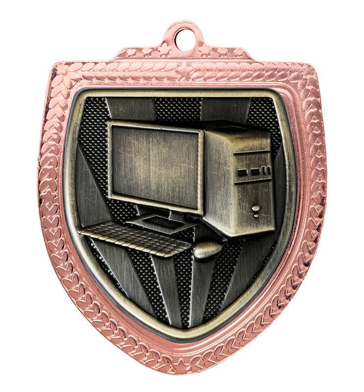 1067BVP-MS42G Shield Medal - Computers