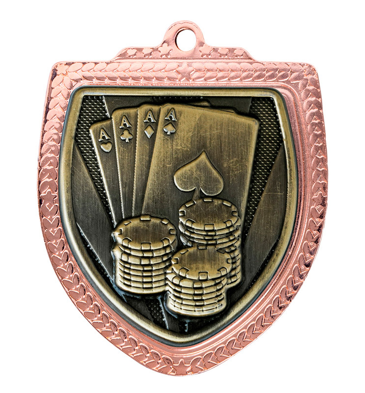 1067BVP-MS54G Shield Medal - Poker