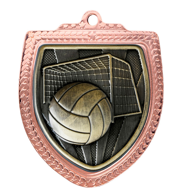 1067BVP-MS68G Shield Medal - Waterpolo