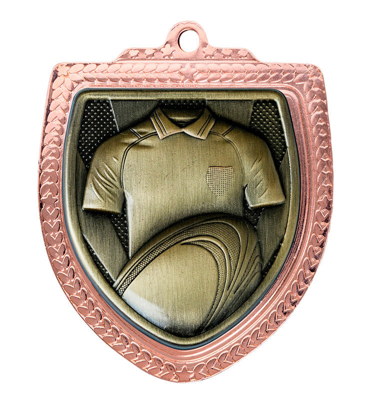 1067BVP-MS6S Shield Medal - Rugby Shirt