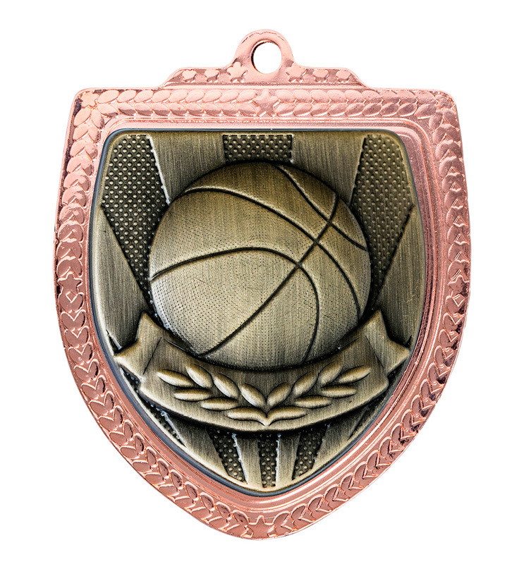 1067BVP-MS7B Shield Medal - Basketball
