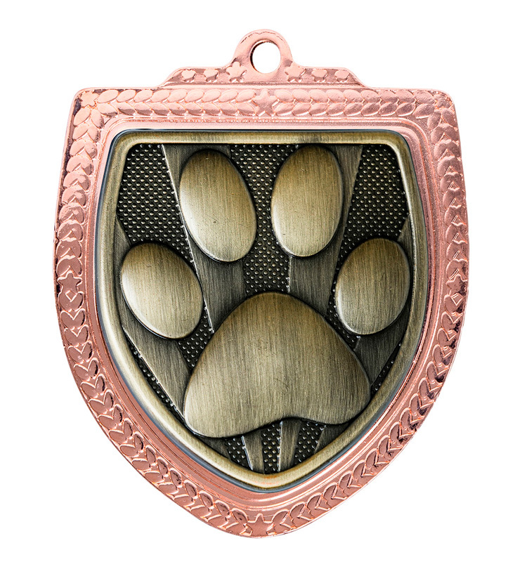1067BVP-MS97G Shield Medal - Dogs
