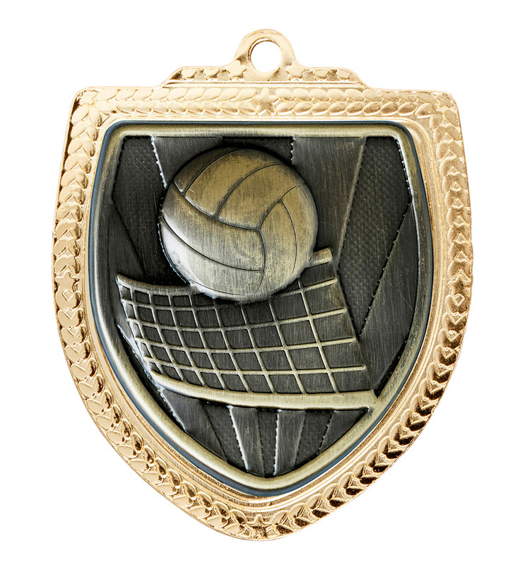 1067GVP-MS13B Shield Medal - Volleyball