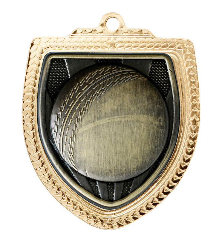 1067GVP-MS1B Shield Medal - Cricket Ball