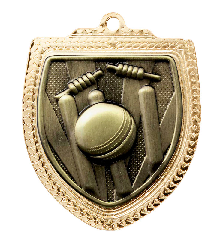 1067GVP-MS1G Shield Medal - Cricket