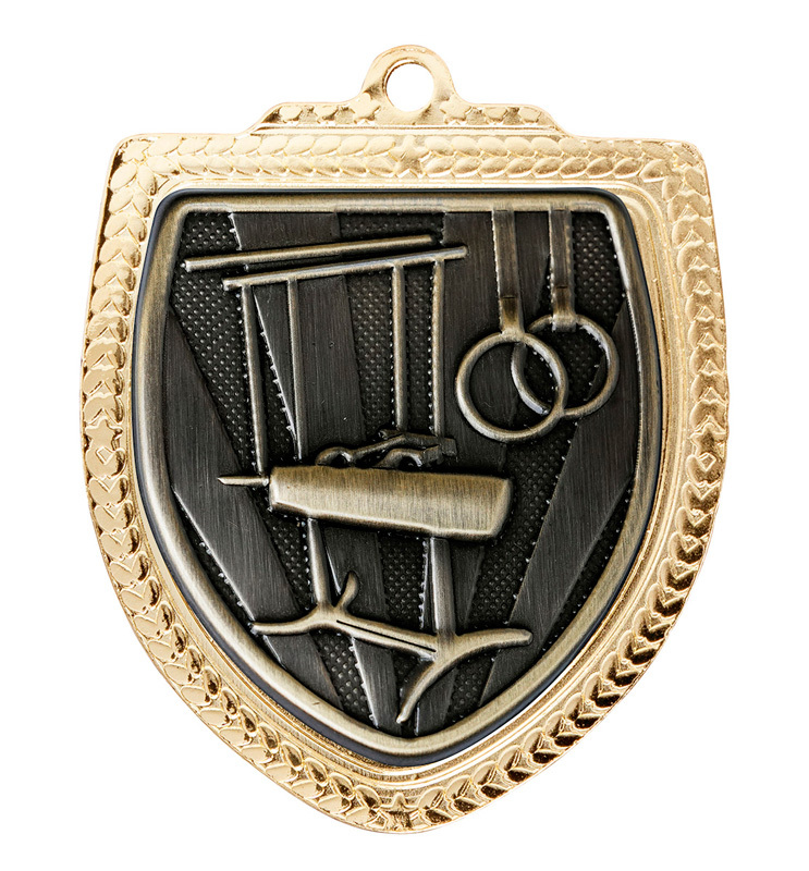 1067GVP-MS20G Shield Medal - Gymnastics