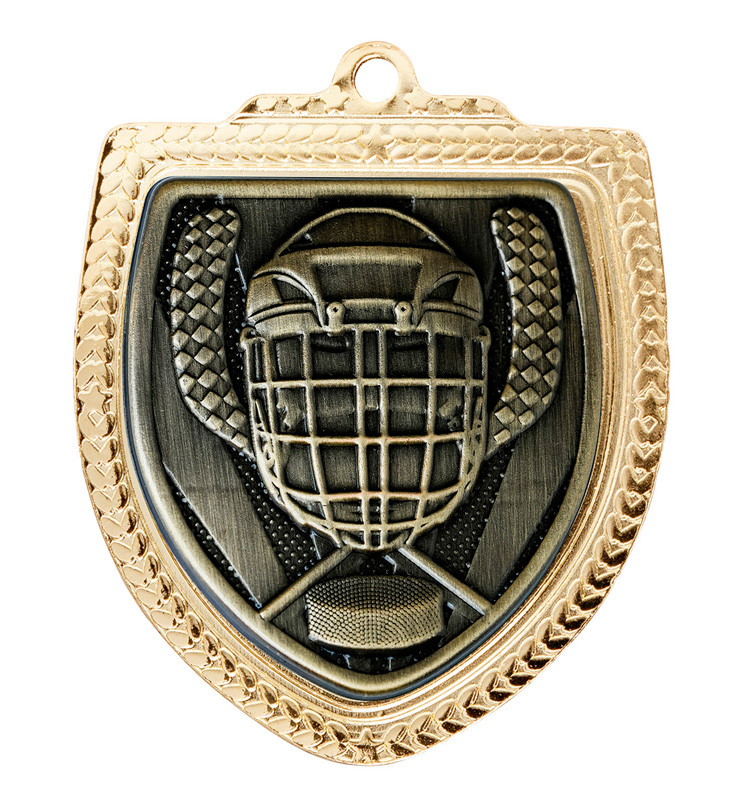 1067GVP-MS25G Shield Medal - Ice Hockey