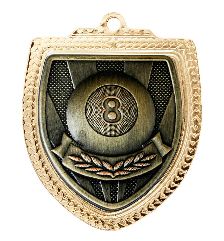 1067GVP-MS34B Shield Medal - Billiards/Pool Ball