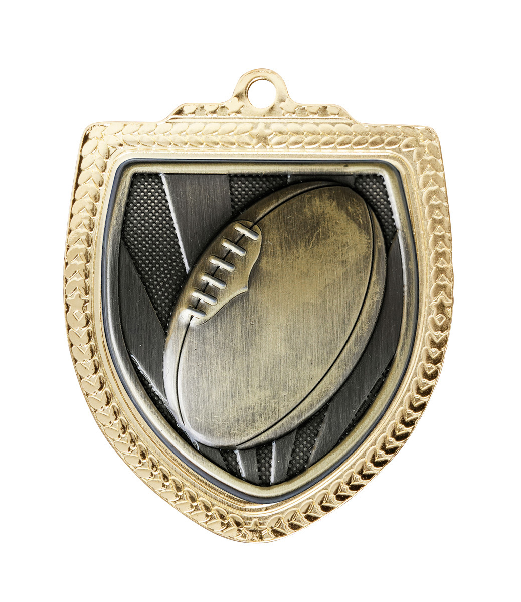1067GVP-MS3B Shield Medal - Aussie Rules Ball