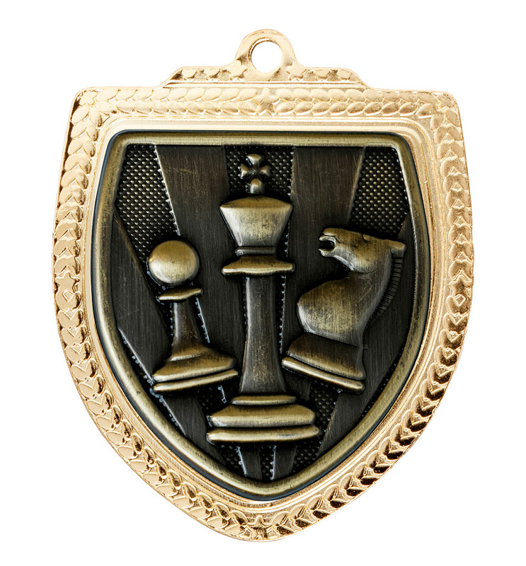 1067GVP-MS43G Shield Medal - Chess
