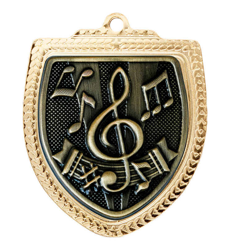 1067GVP-MS44G Shield Medal - Music