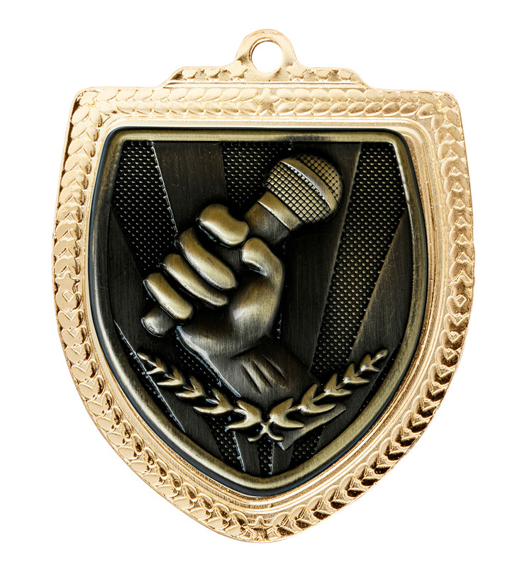 1067GVP-MS48G Shield Medal - Debating/Public Speaking