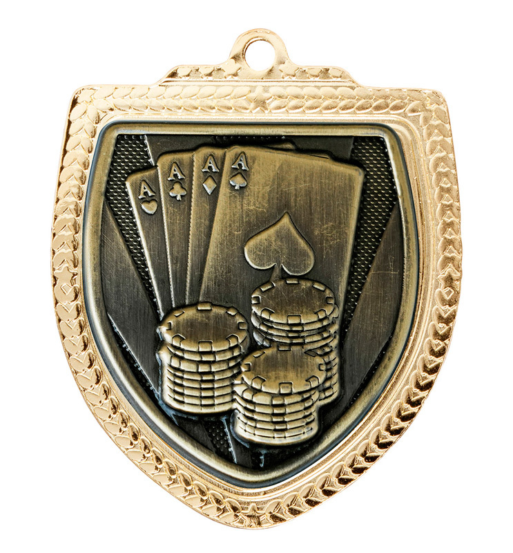 1067GVP-MS54G Shield Medal - Poker