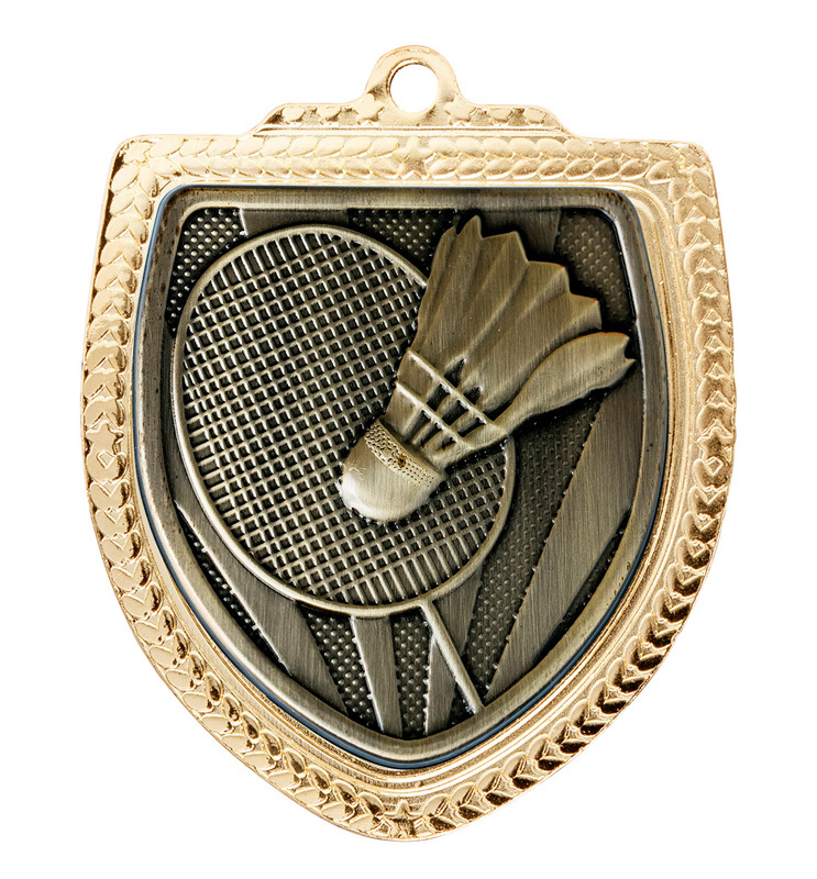 1067GVP-MS57G Shield Medal - Badminton