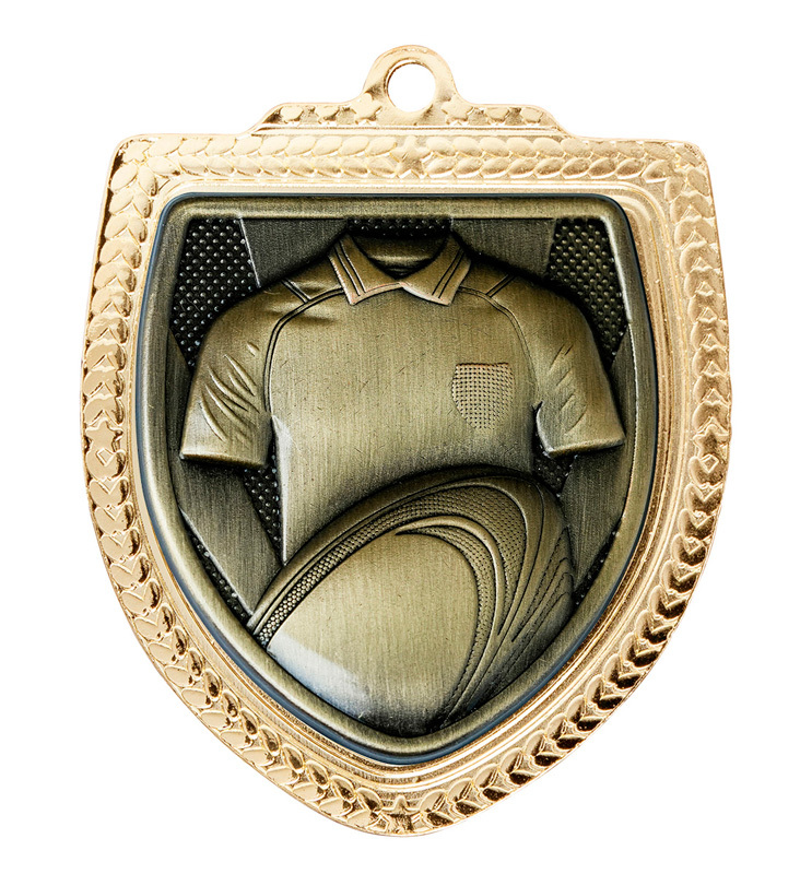 1067GVP-MS6S Shield Medal - Rugby Shirt