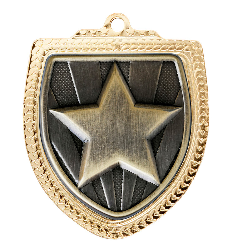 1067GVP-MS91G Shield Medal - Star