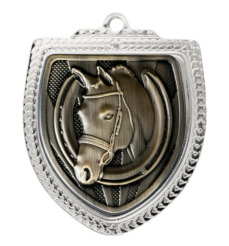1067SVP-MS29G Shield Medal - Horses