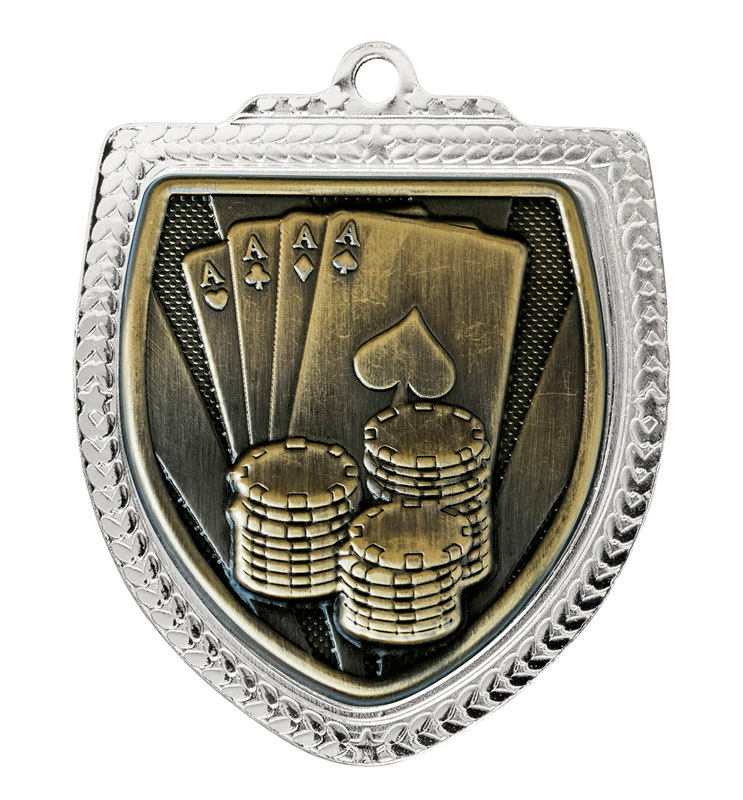 1067SVP-MS54G Shield Medal - Poker