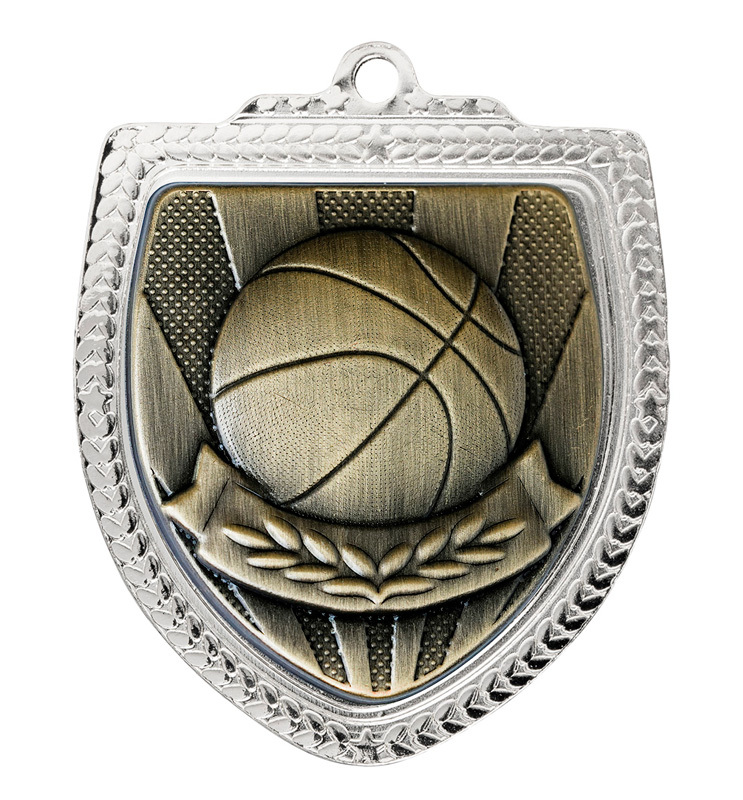 1067SVP-MS7B Shield Medal - Basketball
