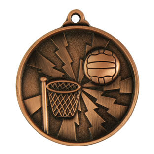 1070-8BR Lightning Medal-Netball