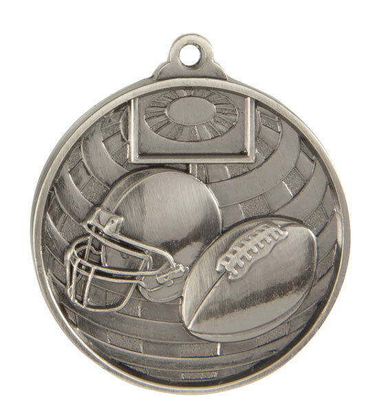 1073-27S Global Medal-Grid Iron Football