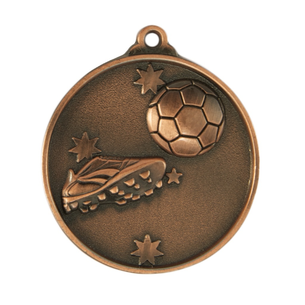 1075-9BR Southern Cross Medal-Football