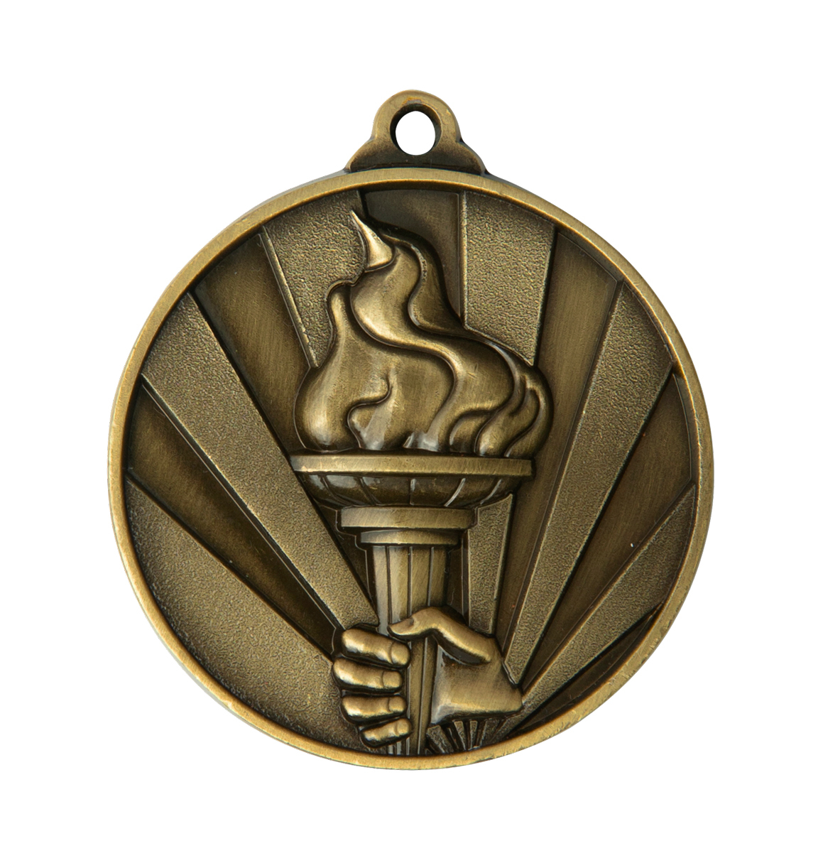 1076-35G Sunrise Medal-Victory Torch