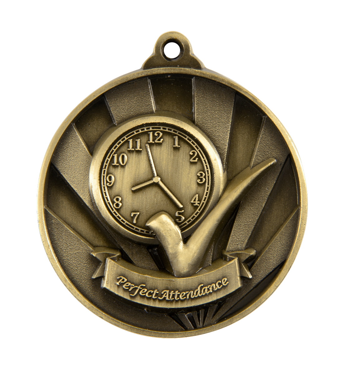 1076-51G Sunrise Medal-Perfect Attendance
