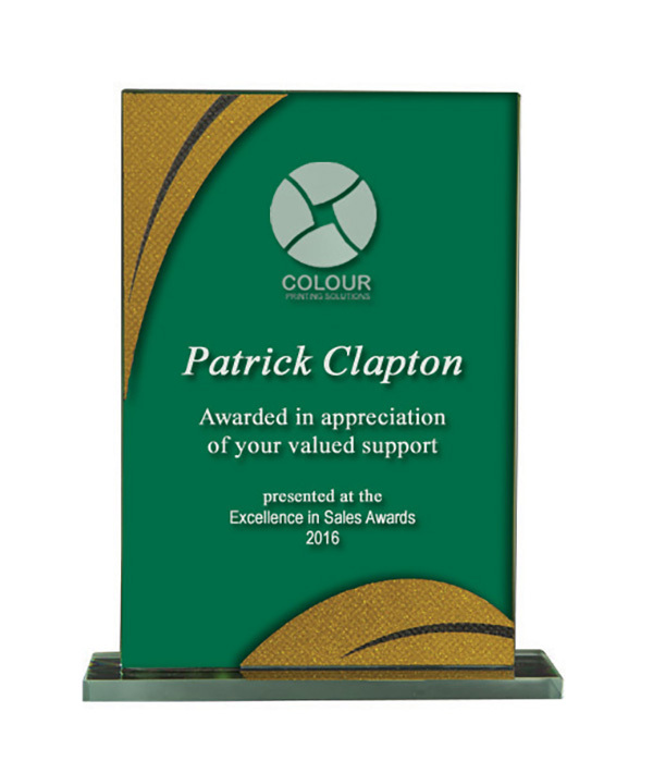 1255-3GNG Glass-Green/Gold