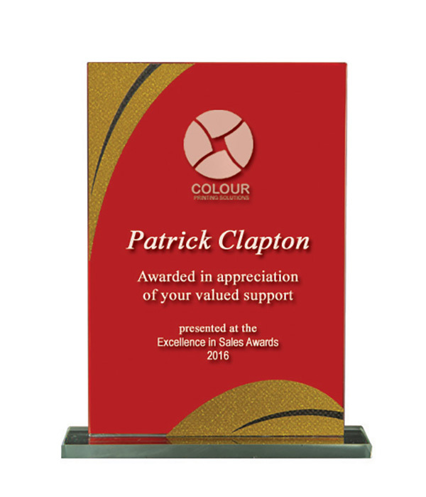 1255-3RG Glass-Red/Gold