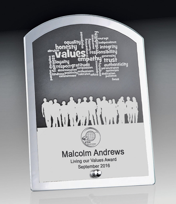 1256-3ARCH Mirror Edged Clear Glass-Arch