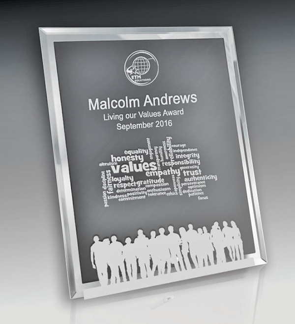 1256-3PORT Mirror Edged Clear Glass-Rectangle Portrait