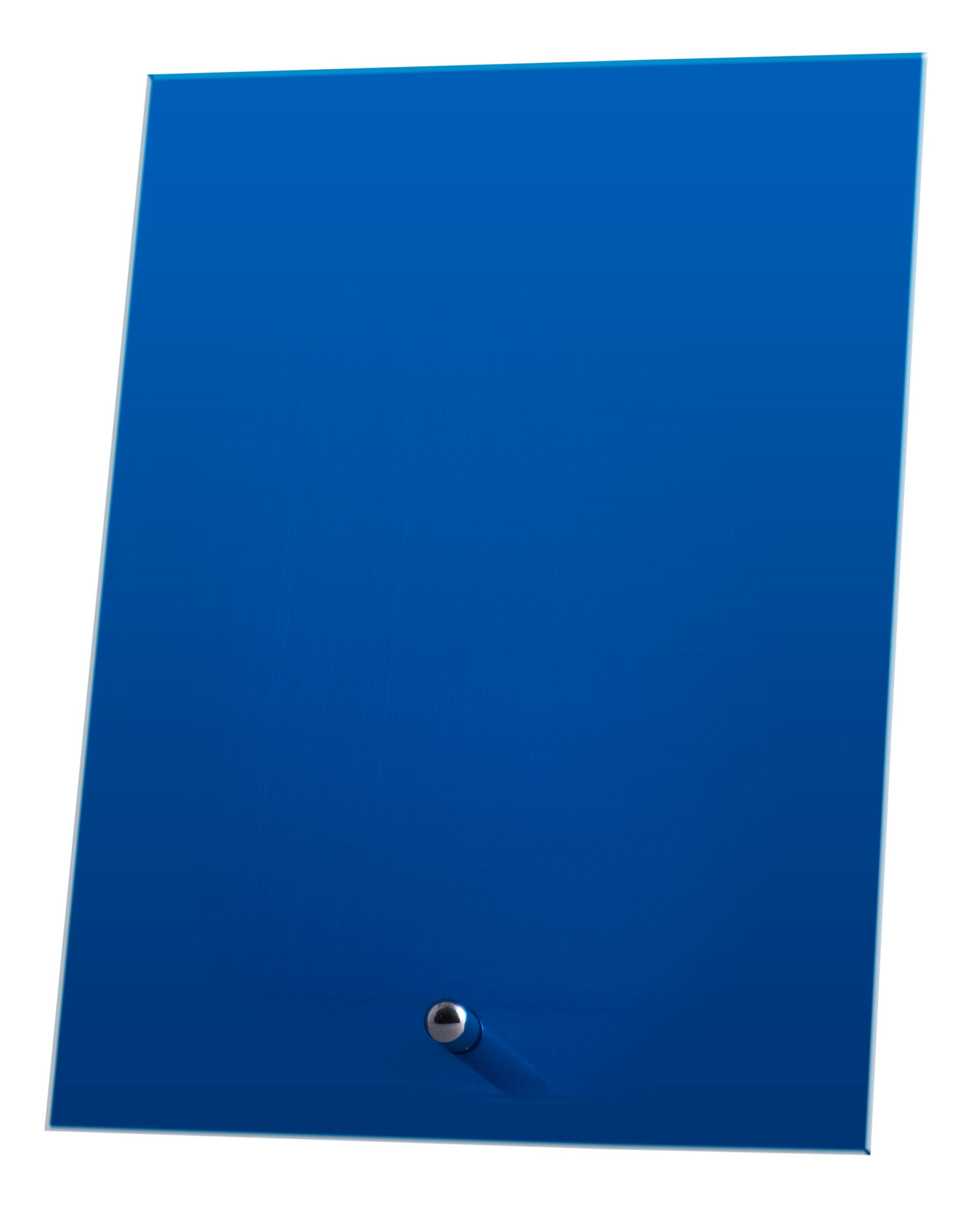 1268-3BU Laser Glass Rectangle Blue
