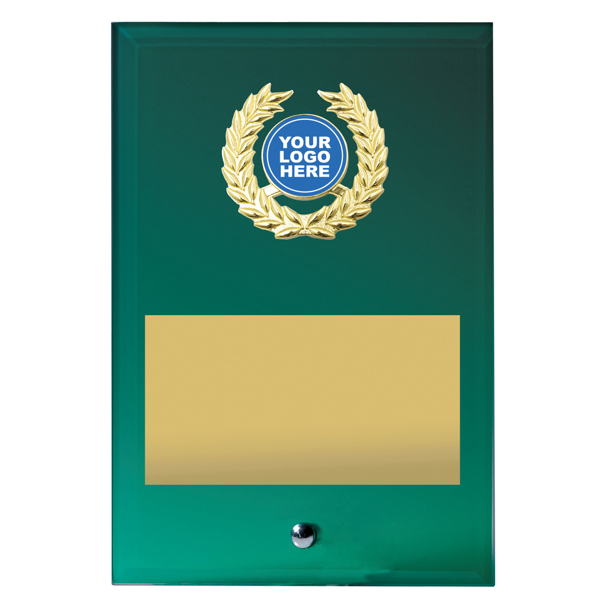 GA04 Green Glass Plaque