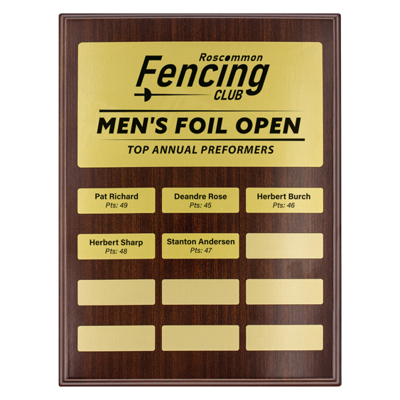 PEQ-09-01 Seasonal Gold Plaque