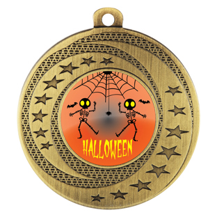 ASW135 Medal - Halloween Skeletons