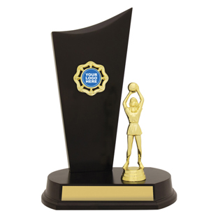 N533 Black Netball Crest