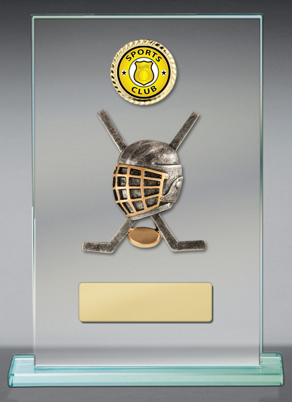 Ice Hockey Theme on Glass