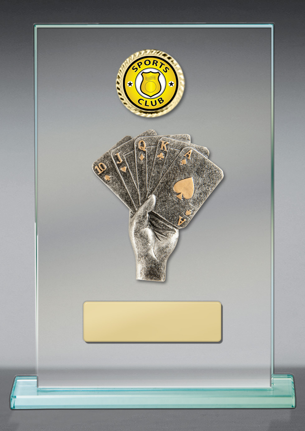 Poker Theme on Glass