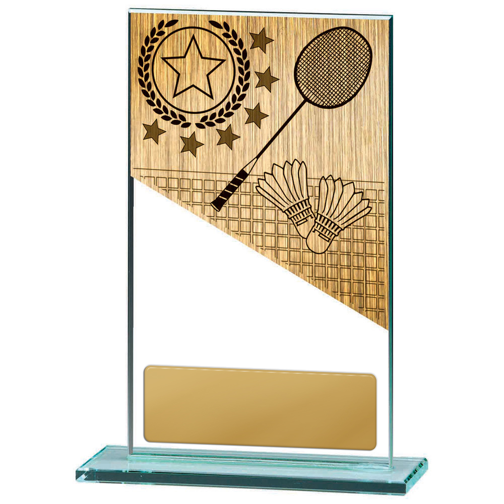 Badminton Theme on Glass